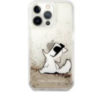 Karl Lagerfeld "KLHCP13XGCFD Liquid Glitter Choupette Eat Case iPhone 13 Pro Max" maciņš