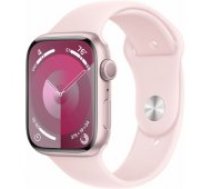 Apple Watch Series 9 45mm Pink Aluminium/ Light Pink Sport Band - M/ L viedā aproce