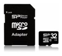 Silicon Power SP032GBSTH010V10-SP/ 32GB Micro SDHC Class10 atmiņas karte