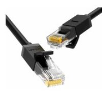Ugreen Ethernet patchcord cable RJ45 Cat 6 UTP 1000Mbps 3m Black aksesuārs