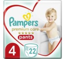 Pampers Premium Care Pants, Izmērs 4, 22 Biksītes, 9-15kg Autiņbiksītes