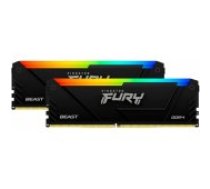 Kingston Fury Beast RGB Black 32GB DDR4 3200MHz DIMM KF432C16BB12AK2/ 32 operatīvā atmiņa