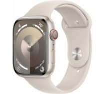 Apple Watch Series 9 Cellular 45mm Starlight/ Starlight Sport Band - S/ M viedā aproce