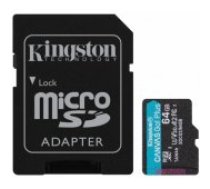 Kingston 64GB Canvas Go! Plus microSDXC UHS-I atmiņas karte