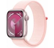 Apple Watch Series 9 41mm Pink Aluminium/ Light Pink Sport Loop viedā aproce