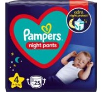 Pampers Night Pants Size 4, 25 Pants, 9kg-15kg Autiņbiksītes