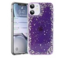 Fusion Accessories "Glue Glitter Back Case iPhone 12 / 12 Pro" Purple maciņš