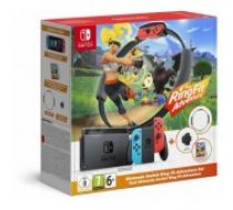 Nintendo Switch Neon Red & Blue Joy-Con + Ring Fit Bundle spēļu konsole