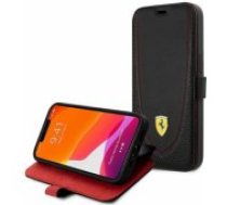 Ferrari "Leather Curved Line Book Case iPhone 13 Pro" Black maciņš