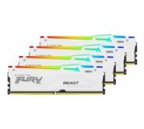 Kingston Fury Beast RGB White 128GB DDR5 5200MHz DIMM KF552C40BWAK4-128 operatīvā atmiņa