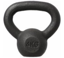 HMS KZG4 Kettlebell Weight 4 kg Black Inventārs