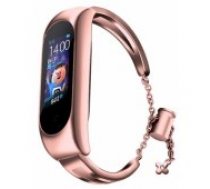 Fusion Accessories Xiaomi Mi Band 3/ 4/ 5/ 6 Pink Metal Bracelet Siksniņa