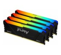 Kingston Fury Beast RGB Black 4x32GB DDR4 3600MHz DIMM KF436C18BB2AK4/ 128 operatīvā atmiņa