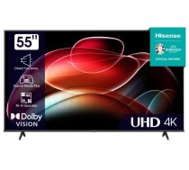 HISENSE televizors A6K 55' Ultra HD, LED LCD, sānu statīvs