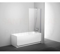 Ravak vannas siena PVS1 80 balta + caurspīdīgs stikls