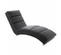 Zvilnis / atpūtas krēsls SLINKY 60x170xH82cm, materiāls: ādas aizvietotājs, krāsa: melns, kājas: metāls