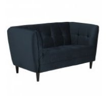Dīvāns JONNA 146x82xH80cm, materiāls: audums, krāsa: navy-zils, kājas: gumijkoks, kājas: melns