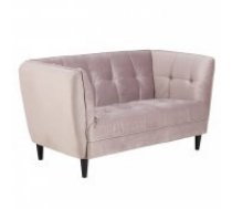 Dīvāns JONNA 146x82xH80cm, materiāls: audums, krāsa: vecrozā, kājas: gumijkoks, kājas: melns