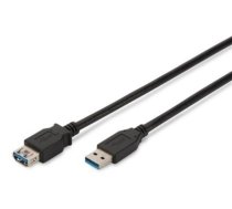 ASSMANN USB 3.0 SuperSpeed Type A to Type A Extension Cable, Black, 3m (AK-300203-030-S)