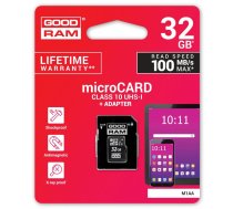 GOODRAM microSDHC 32GB CL10 + adapter  (M1AA-0320R12)