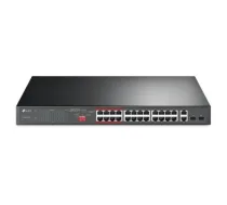 TP-LINK SL1226P Switch, 24 Fast Ethernet PoE+ ports, 2 Gigabit ports (TL-SL1226P)