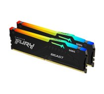 KINGSTON Fury Beast RGB DDR5 Memory 16GB (2x8GB) 6000 CL30 EXPO, black (KF560C30BBEAK2-16)