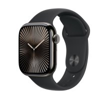 APPLE Watch Series 10 GPS + Cellular 42 mm Slate Titanium Case with Black Sport Band - M/L  (MWXH3ET/A)