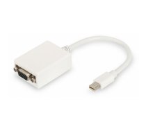 Digitus DB-340407-001-W DisplayPort to HD15 Adapter Cable, mini DP - HD15, 0.15m (DB-340407-001-W)
