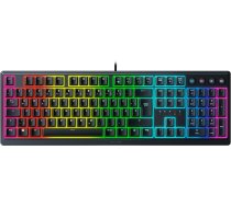 Razer Ornata V3, Mecha-membrane switches, 10 Chroma RGB Lighting Zones, 1000 Hz Ultrapolling, Backlit keys, Soft-touch wrist rest – German Layout (RZ03-04460400-R3G1)