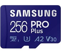 SAMSUNG PRO Plus 256GB microSDXC memory card (180MB/s, Class U3, V30, A2)  (MB-MD256SA/EU)