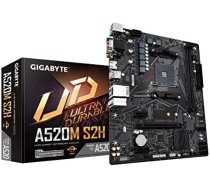 GIGABYTE A520M S2H mATX Mainboard Sockel AM4 VGA/HDMI/DVI/D-Sub/M.2/SATA  (A520M S2H)