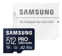 SAMSUNG PRO Ultimate 512GB microSD memory card with SD card adapter (MB-MY512SA/WW)