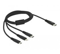 Delock 3-in-1 USB Charging Cable USB Type-C to Lightning / Micro USB / USB Type-C, 1m (87149)