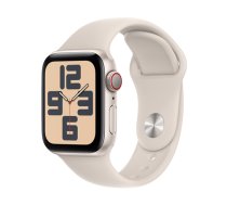 Apple Watch SE GPS + Cellular 40mm Starlight Aluminium Case with Starlight Sport Band - M/L Apple (MRG13ET/A)