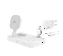 4smarts Qi2 Trident charging station with MFi Fast Charger, white  (540999)