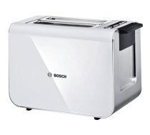 Bosch Toaster TAT8611N White/Silver, Stainless steel, 860 W, Number of slots 2 (TAT8611)