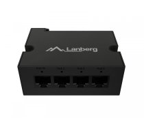 LANBERG DIN-Rail 30W 1-In 3-Out 100MB PoE Extender Fast Ethernet Switch (DIN-FE4-AT-30W)