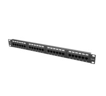 LANBERG Patch Panel 24 Port 1U Cat.5E black  (PPU5-1024-B)