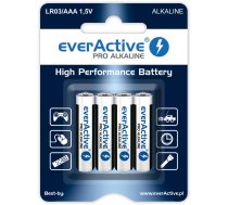 Everactive BATTERIES LR03/AAA PRO ALKALINE BLISTER 4 PCS  (LR034BLPA)