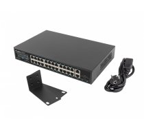 LANBERG switch 24x 1GB PoE+/2x GB 2x SFP rack 19" 360W (RSGE-24P-2GE-2S-360)
