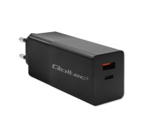 Qoltec GaN Power PRO charger, 1x USB-C, 1x USB, 100W (52382)