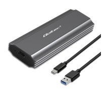 Qoltec Enclosure for M.2 SSD, SATA, NVMe, USB-C drive (52271)