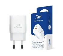 3MK Charger 20W 1xUSB-C +USB-A PD QC White  (3M003276)