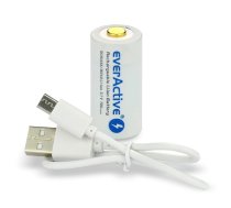 Everactive Rechargeble battery 16340 3,7V Li-ion 700 mAh micro USB  (EV16340-70037VBL)