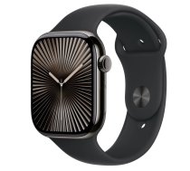 APPLE Watch Series 10 GPS + Cellular 46 mm Slate Titanium Case with Black Sport Band - M/L  (MWYE3ET/A)