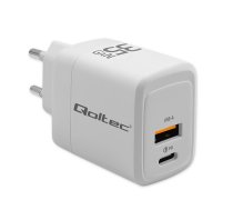 Qoltec GaN 35W charger, 5V 20V, 1.5A 3A, 1x USB-C PD, 1x US (51824)