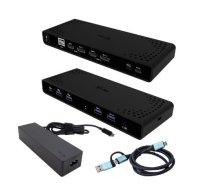 i-tec Universal Dual 4K Display Docking Station 2xDP 2xHDMI LAN Audio Power Delivery 85W + USB-C Charger 100W - Docking Station (CADUA4KDOCKPDB100)
