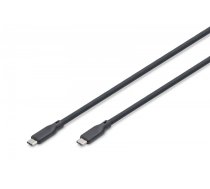 Digitus USB 3.2 Type C to C Silicon St/St 1m black cable (AK-300342-010-S)