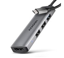 AXAGON HMC-H3A 3x USB-A (2x USB2.0, 1x USB3.0) + HDMI 4K 30Hz, 3.2 Gen 1 hub, metal construction, 15cm USB-C cable (HMC-H3A)