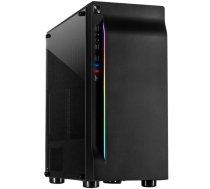 INTER-TECH Creek Gaming Tower A-3411 ATX Chassis, 1x USB 3.0, 2x USB 2.0, PSU not included, side window, front LED lighting, integrated RGB LED, black (IT-A-3411_CREEK)